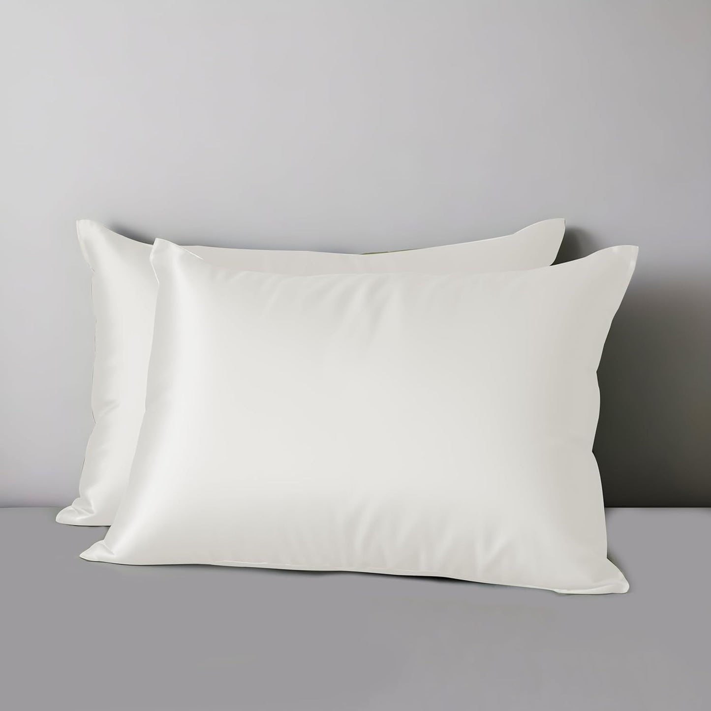 Beige Silk Pillowcases Pair