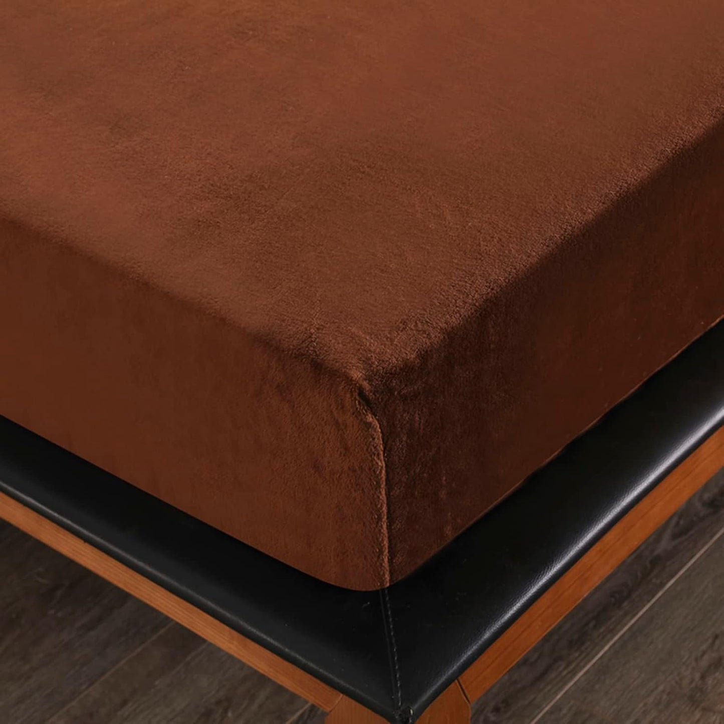 Coffee Fleece Fitted Sheet
