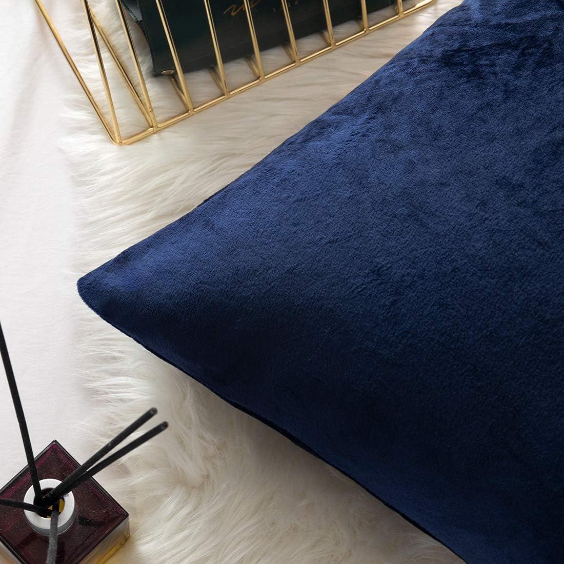 Navy Fleece Body Pillow