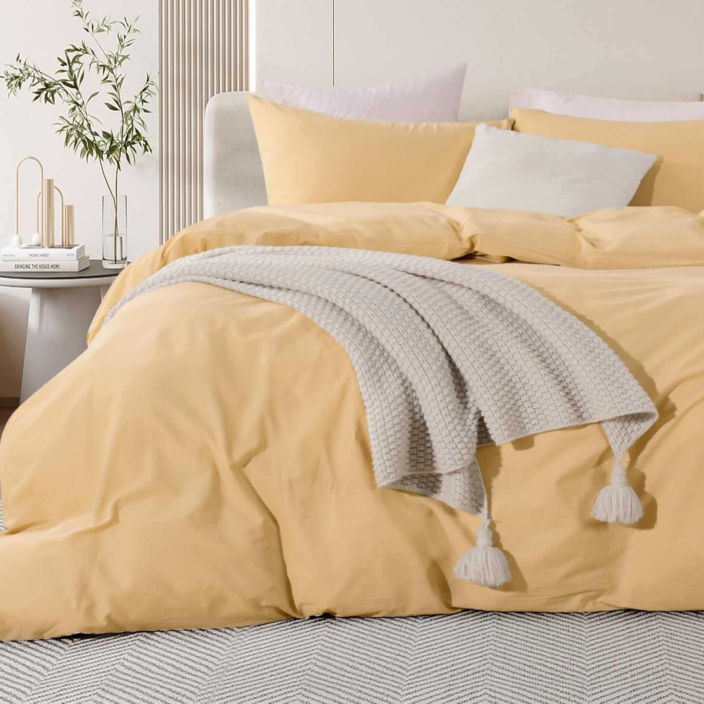 Apricot Yellow On Cloud Bed Set