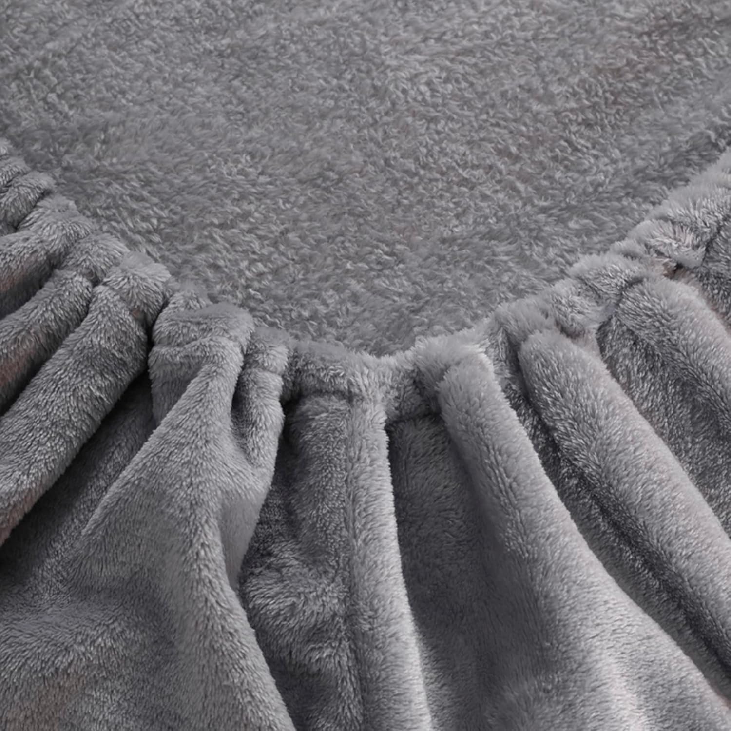 Silver Fleece Fitted Sheet