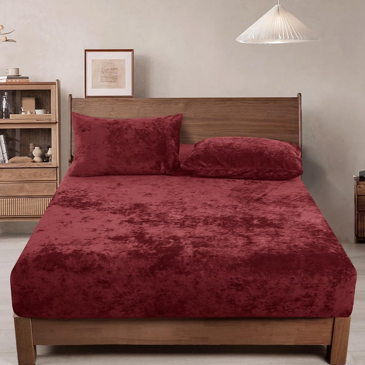 Red Fleece Fitted Sheet