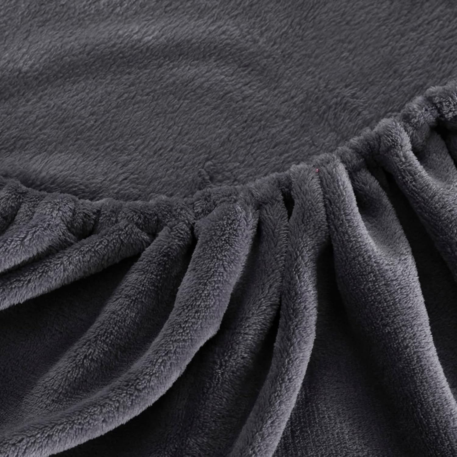 Charcoal Fleece Fitted Sheet