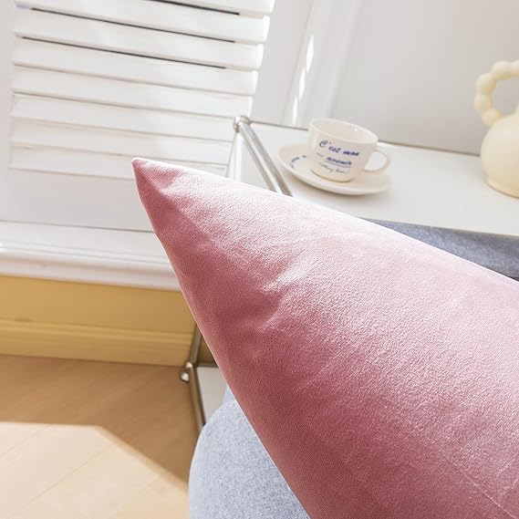Pink Velvet Cushion Pair