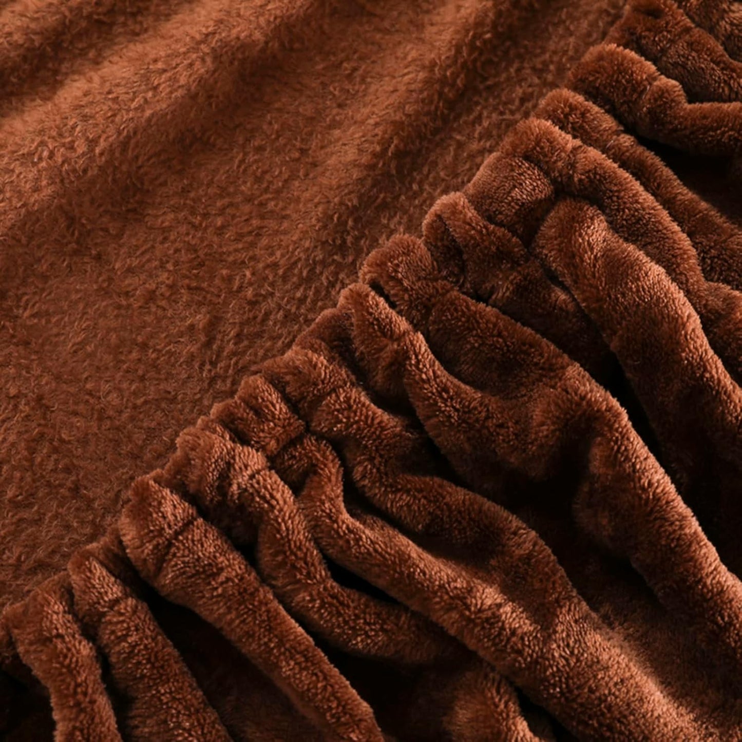 Coffee Fleece Fitted Sheet