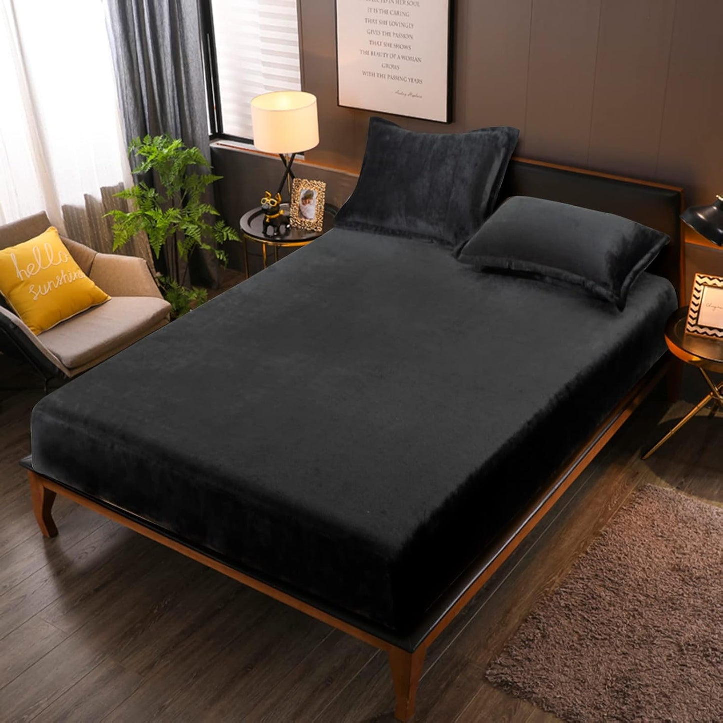 Black Fleece Fitted Sheet