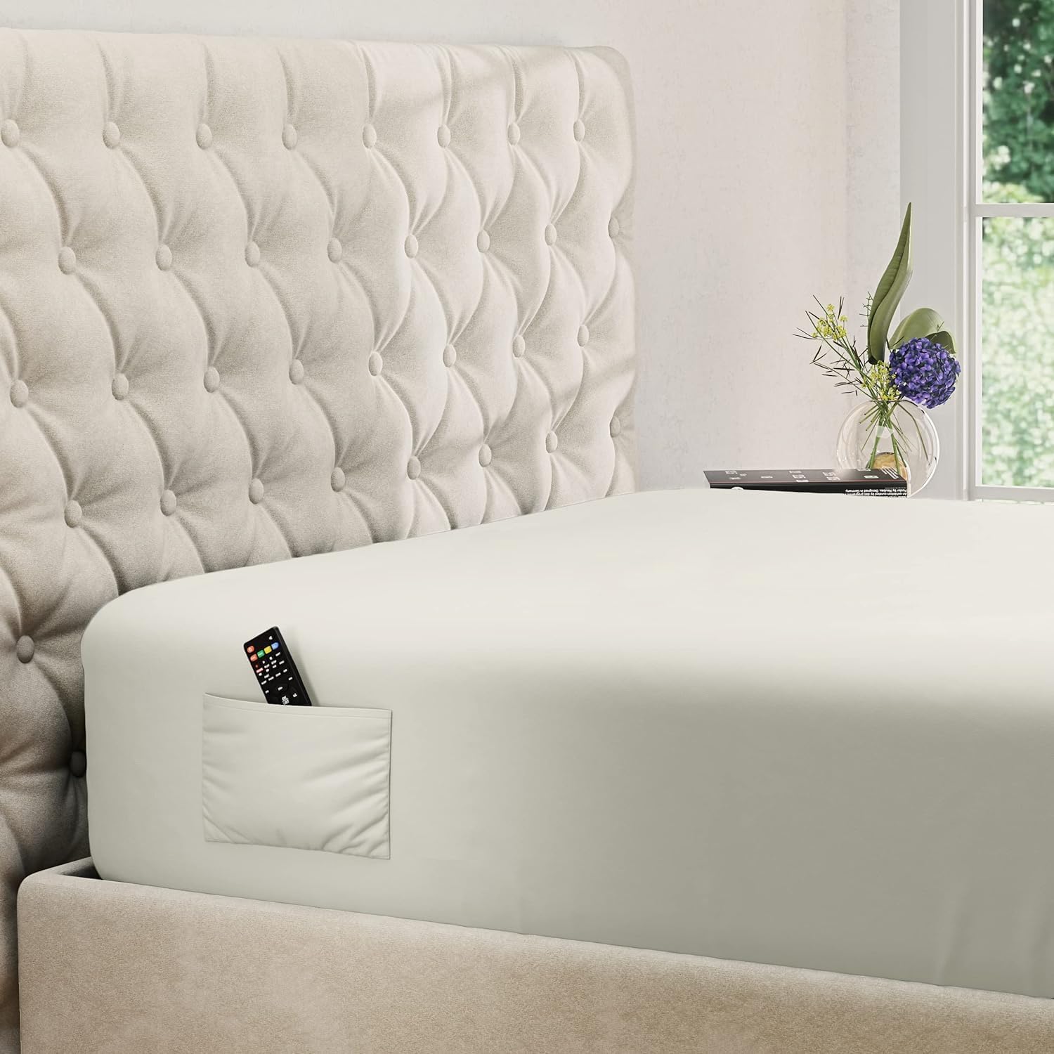 Microfiber Cream Fitted Sheet