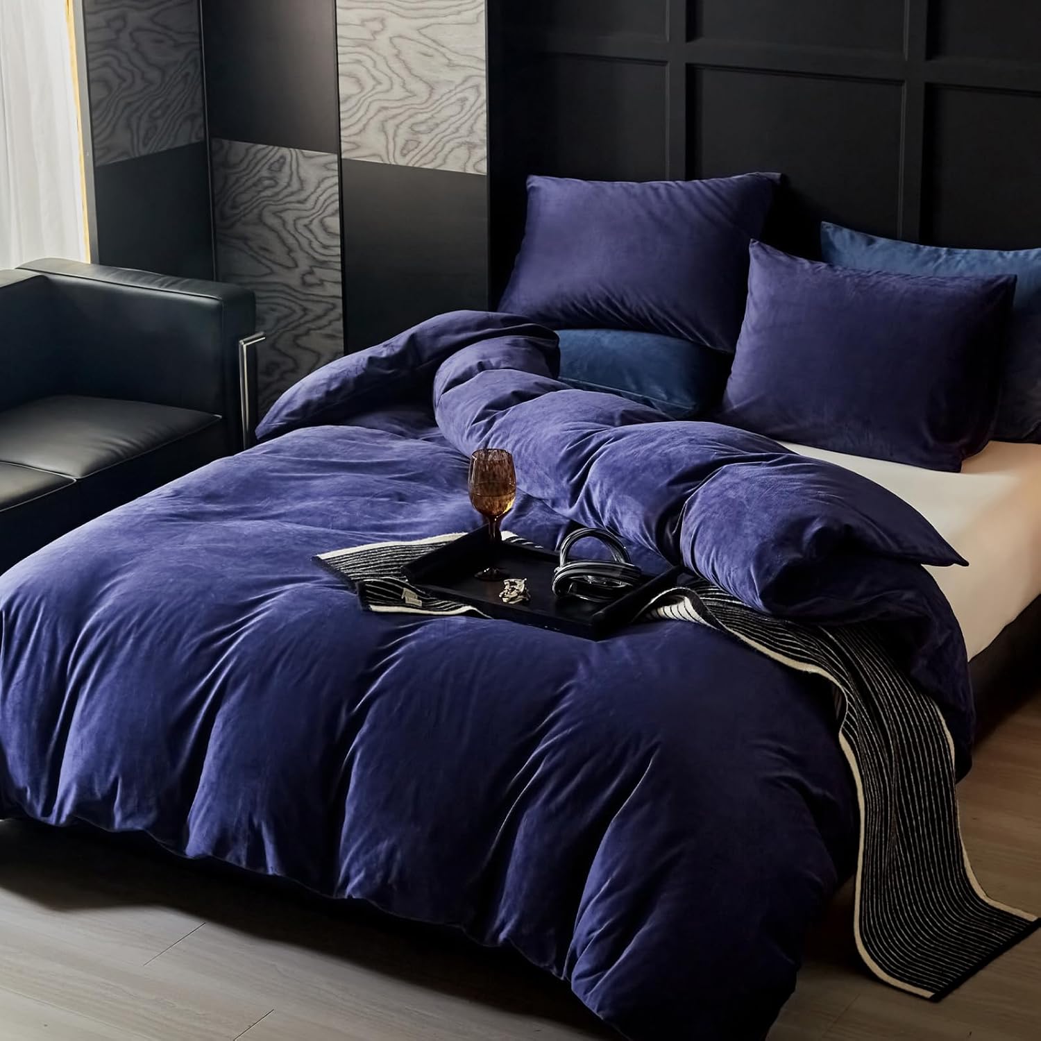 Violet Velvet Duvet Set