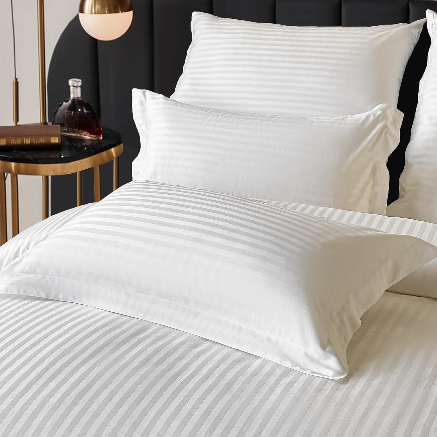 Cotton Satin Striped Bed Set