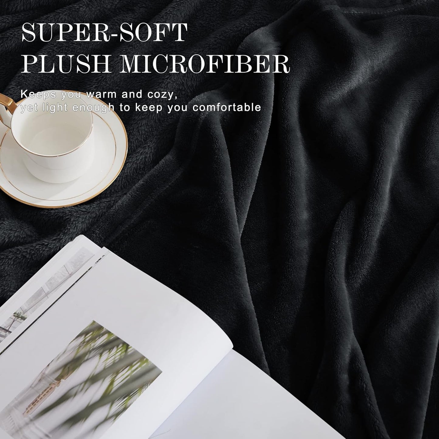 Midnight Black Summer Throw