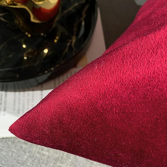 Red Velvet Cushion Pair