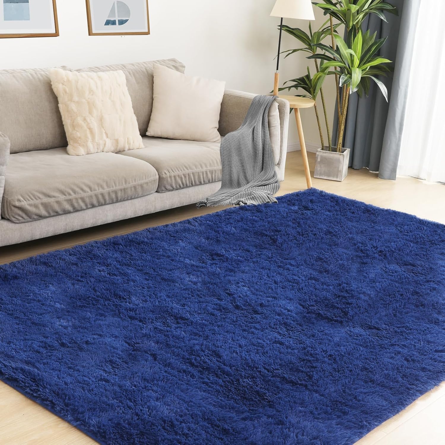 Navy Shaggy Carpet