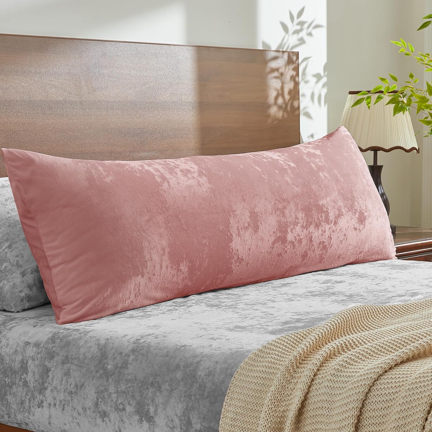 Pink Velvet Body Pillow