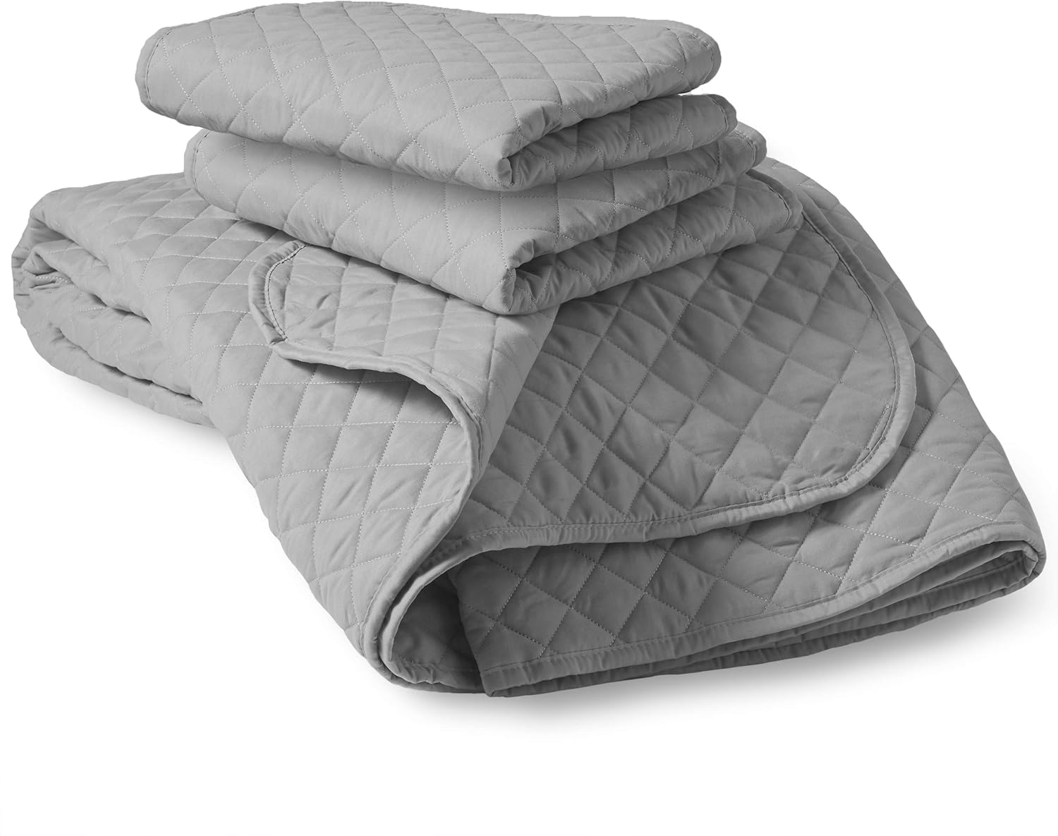 Diamond Echo Silver Bedspread