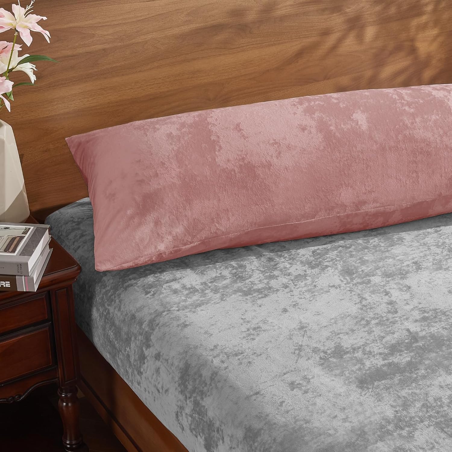 Pink Velvet Body Pillow