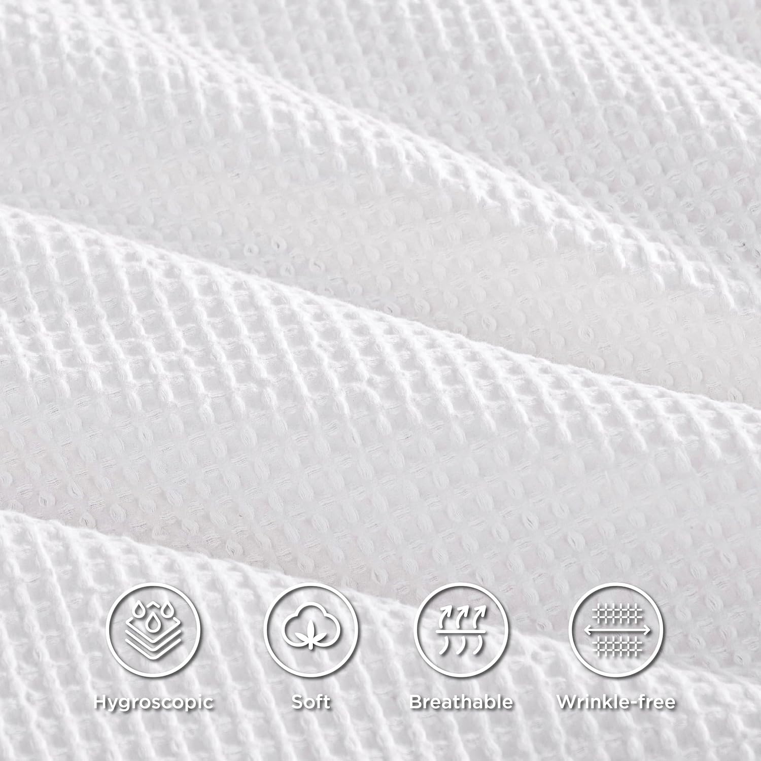 White Waffle Weave Duvet Set