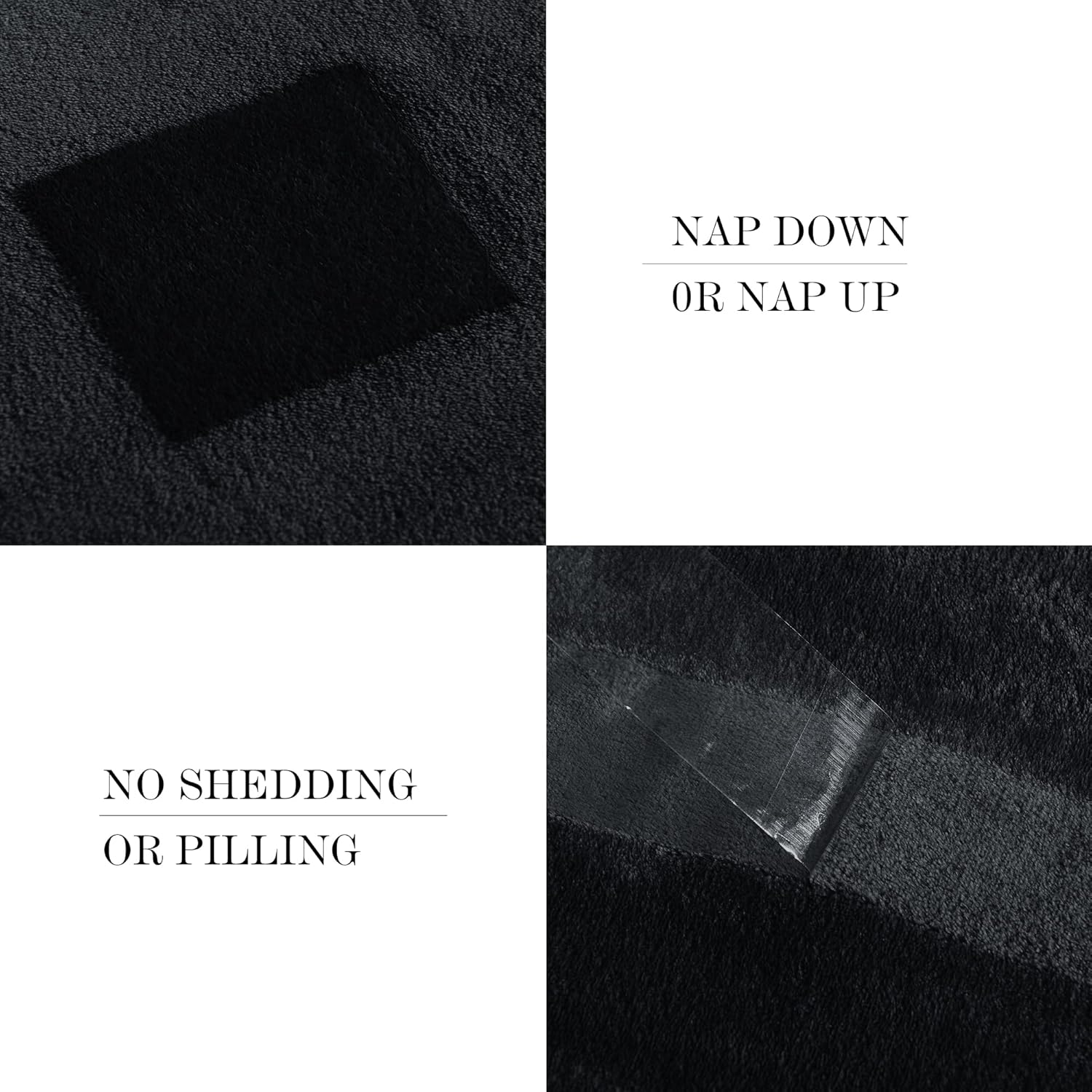 Midnight Black Winter Throw