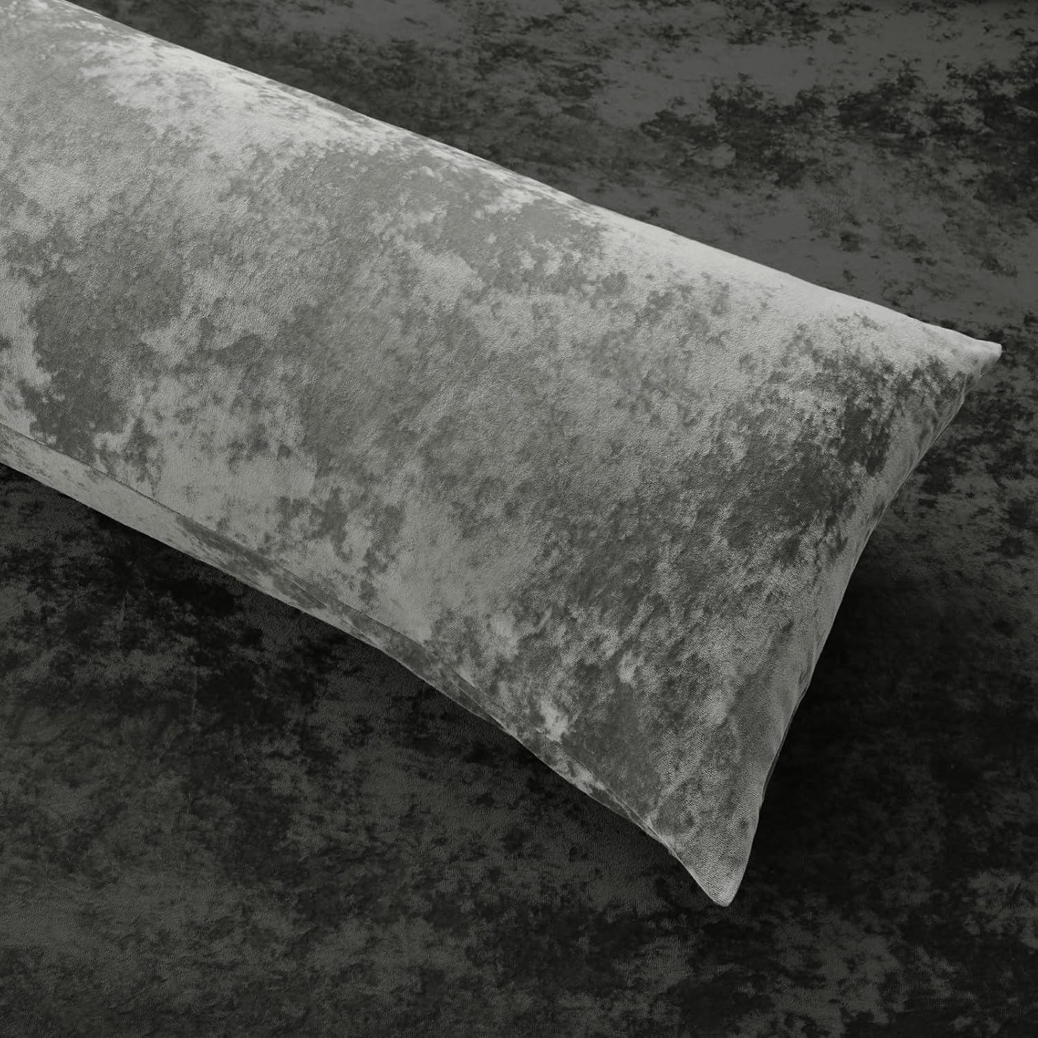 Grey Velvet Body Pillow
