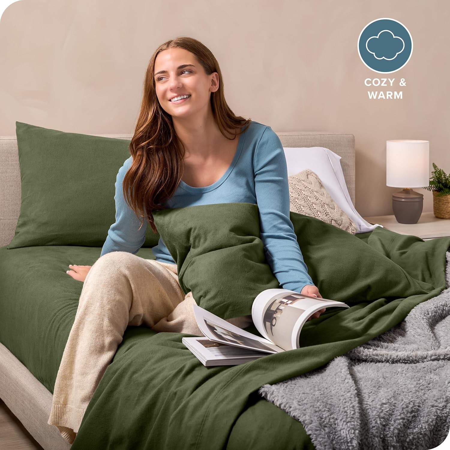 Olive Grove Fleece Blanket Set