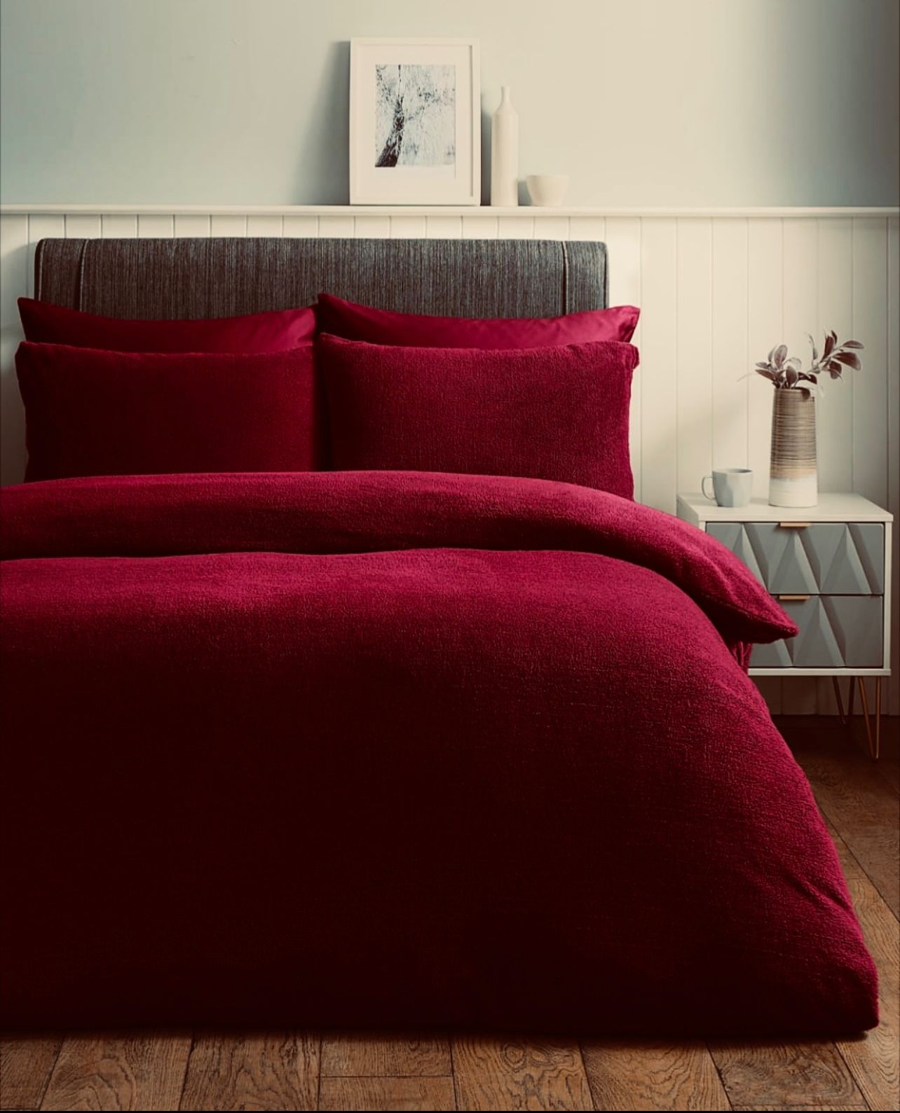 Red Fleece Comforter Cover