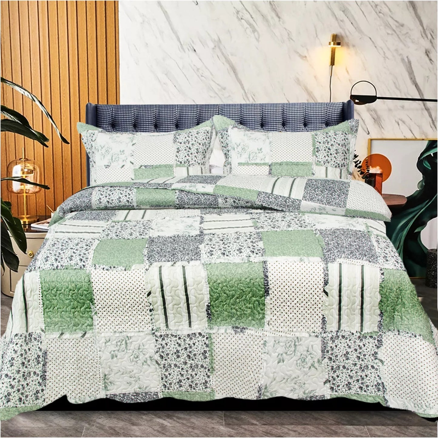 Green Artistry Bed Spread