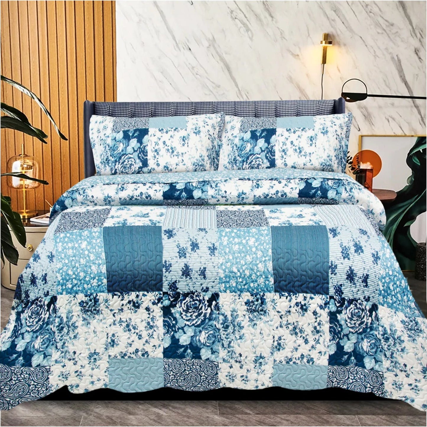 Blue Artistry Bed Spread