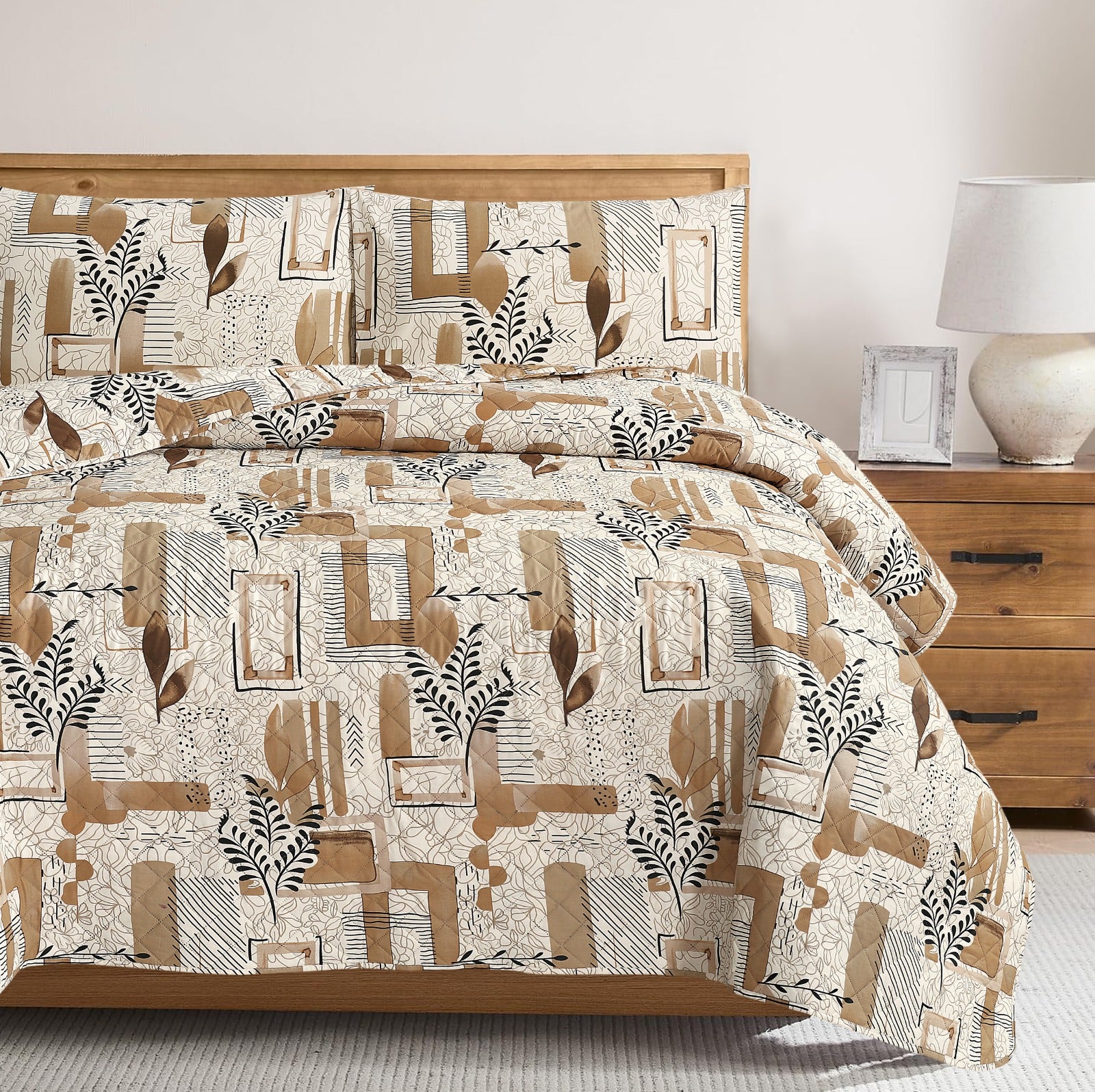 Rustic Harmony Quilted Bed Spread Set