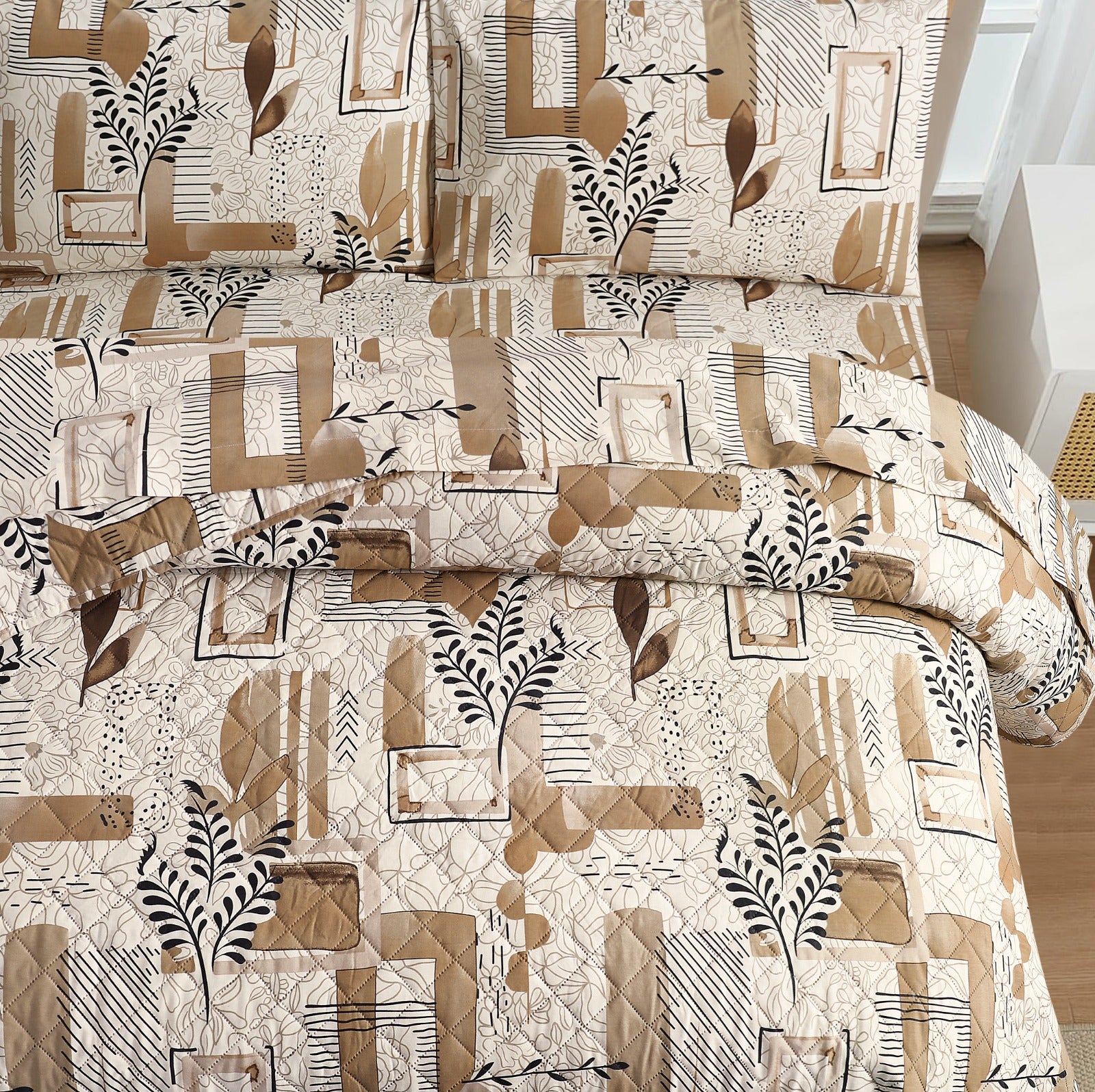 Rustic Harmony Quilted Bed Spread Set