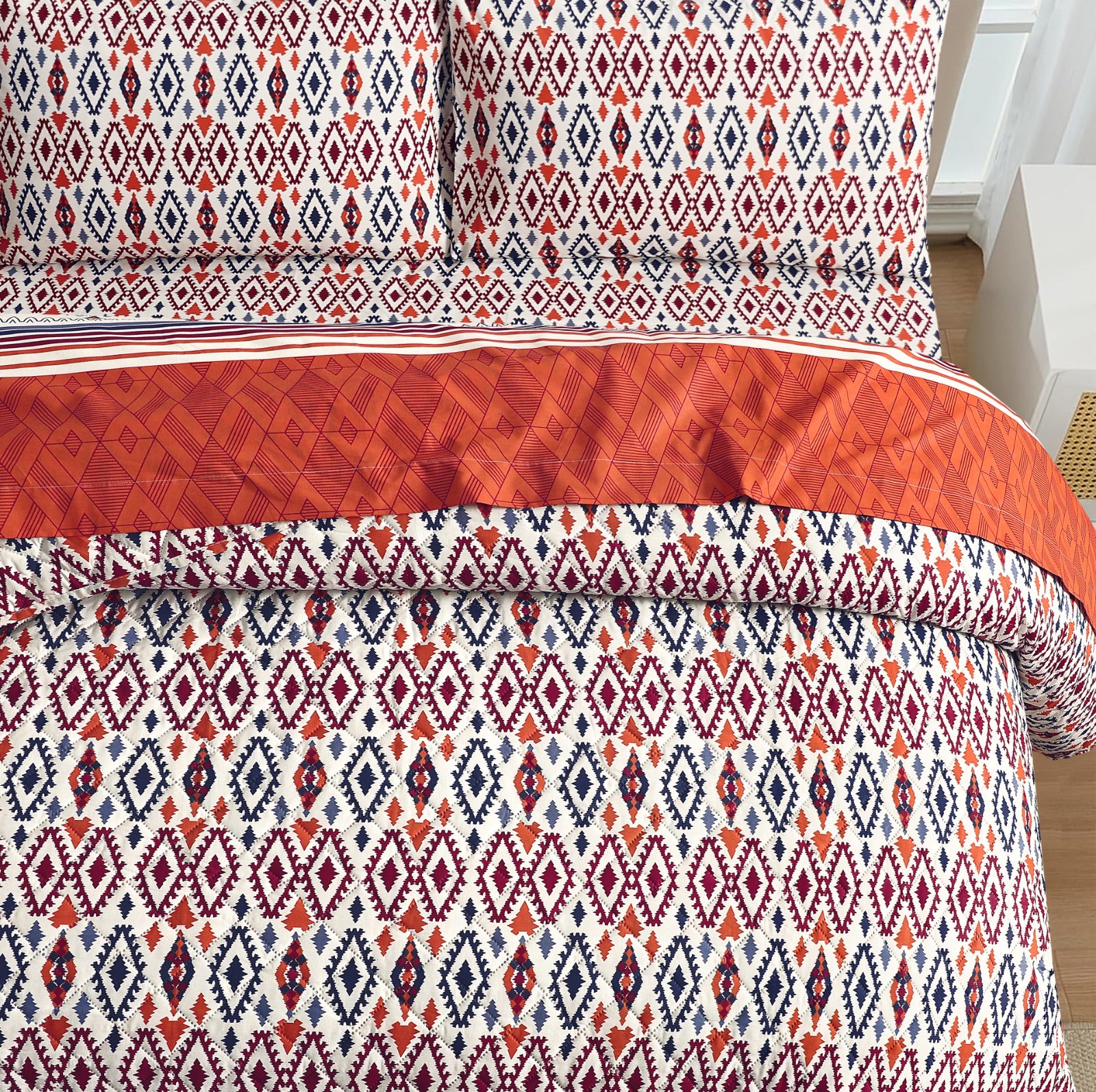 Boho Blaze Quilted Bed Spread Set