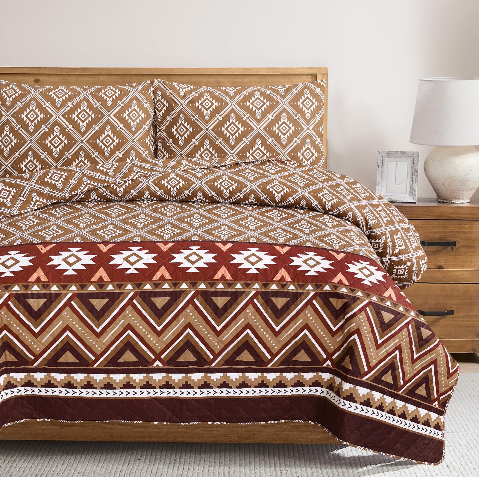 Rustic Heritage Quilted Bed Spread Set