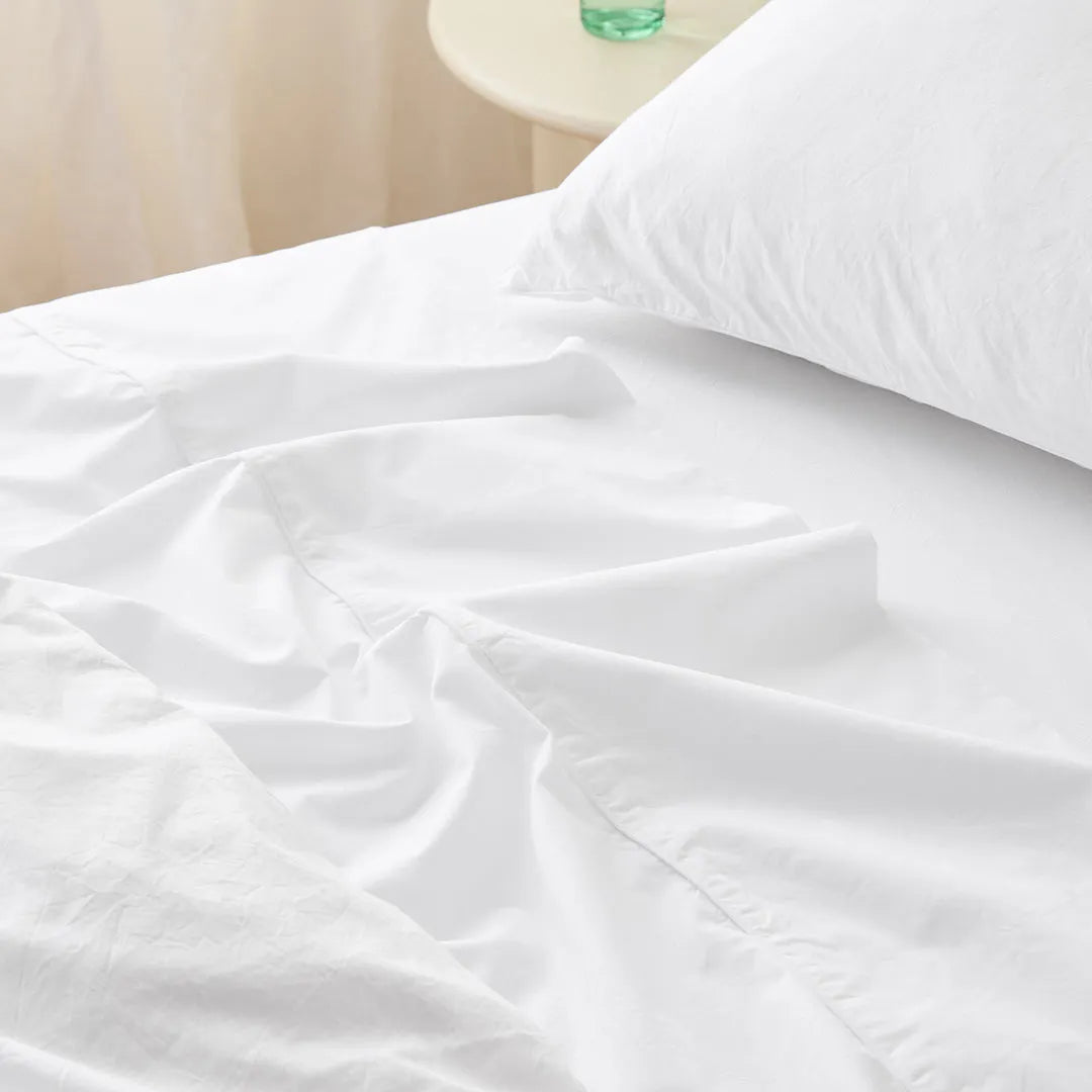 Percale White Flat Sheet