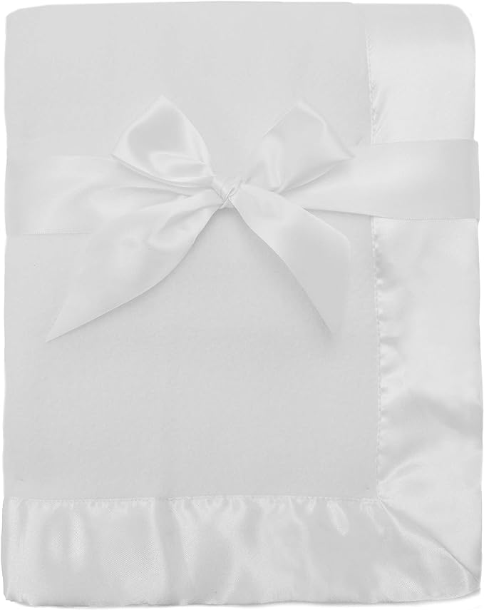 White Silken Baby Fleece Blanket