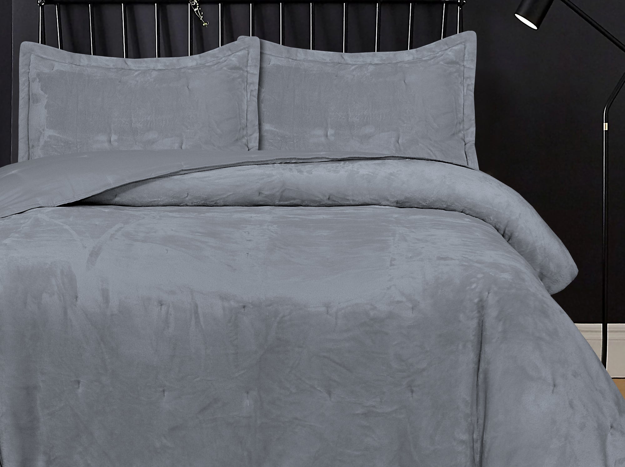 Charcoal Mist Summer Fleece Bed Spread
