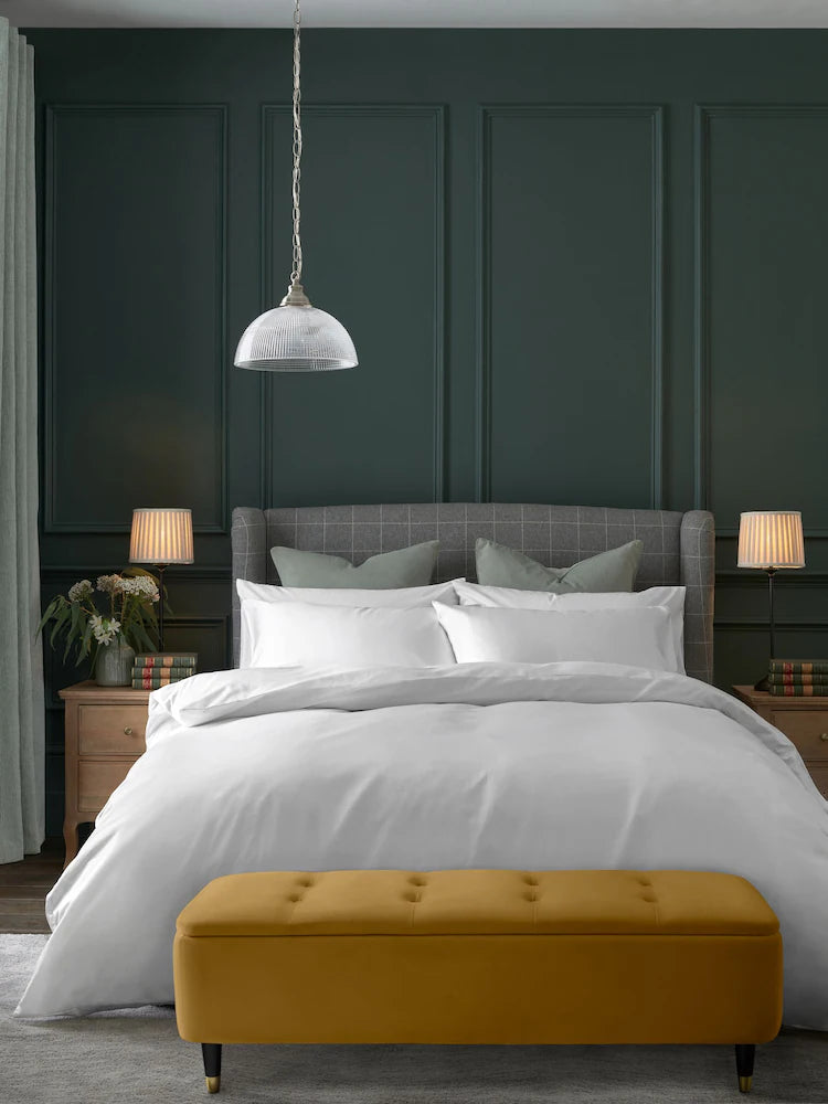 White Satin Bed Set