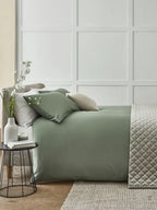 Sage Green Satin Bed Set
