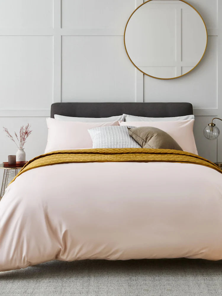 Blush Pink Satin Bed Set