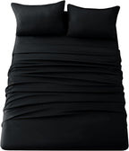 Poly Cotton Black Flat Sheet