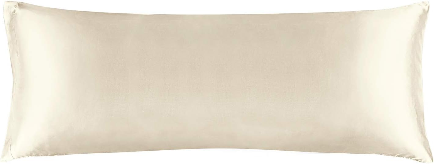 Beige Silk Body Pillow