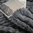 Fleece Bumblebee Grey Blanket