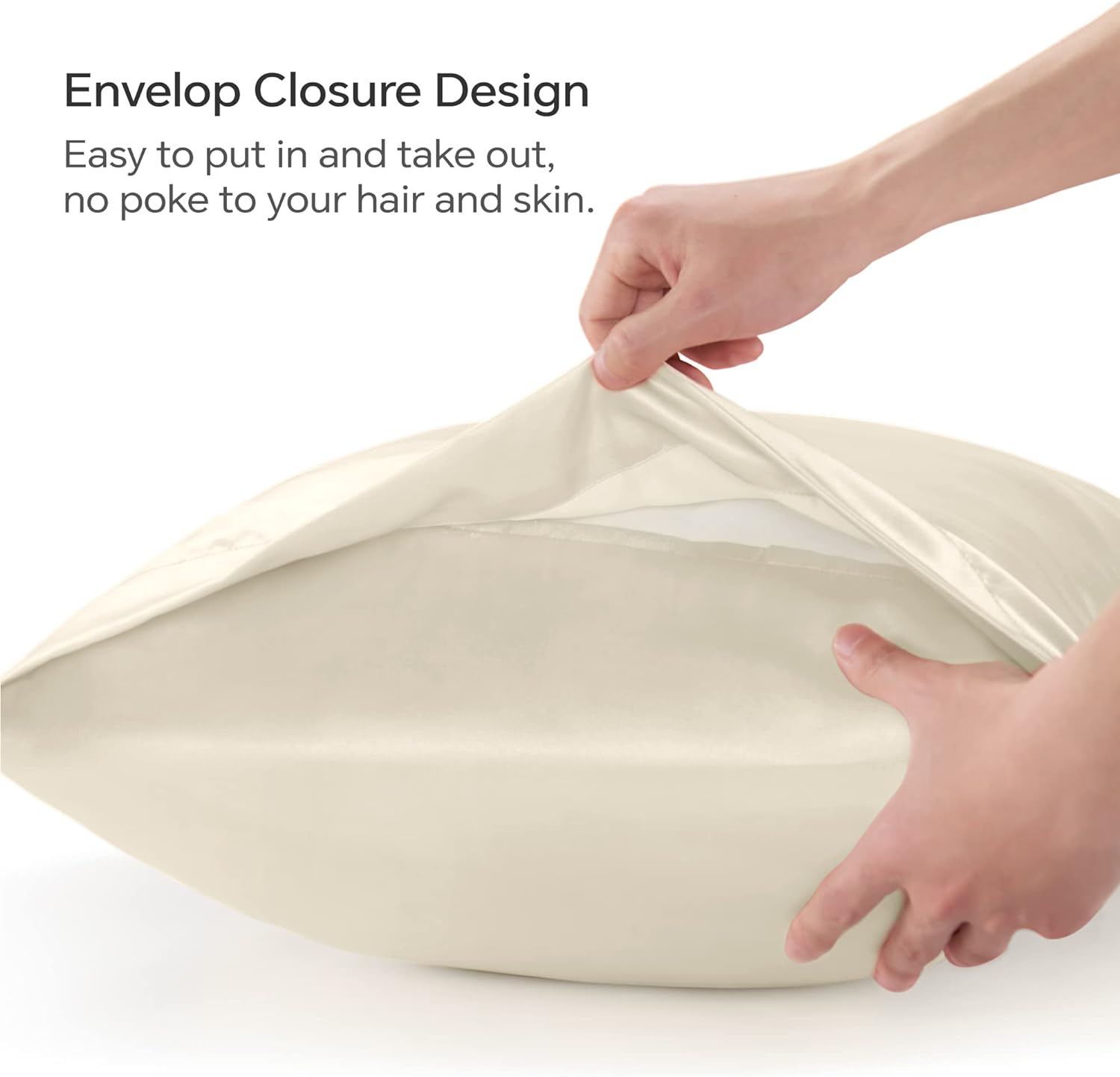 Beige Silk Body Pillow