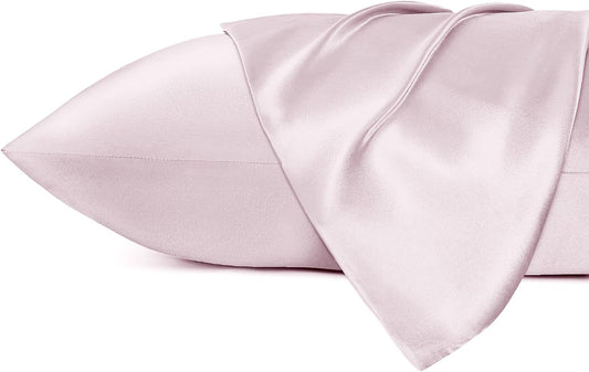 Pink Silk Pillow Pair