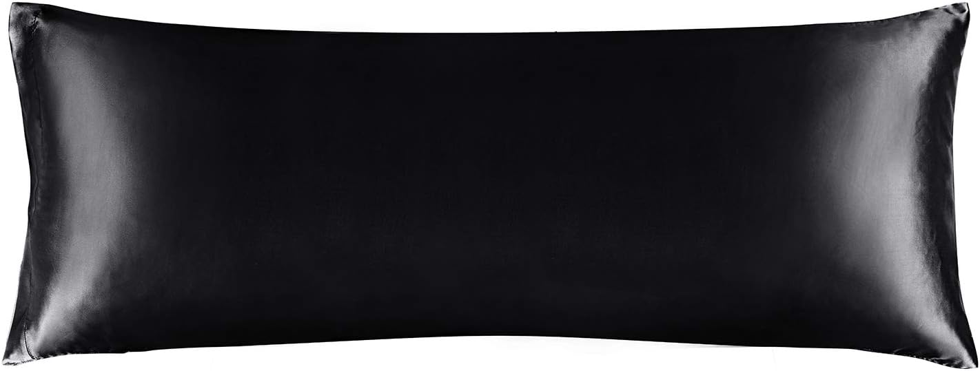 Black Silk Body Pillow