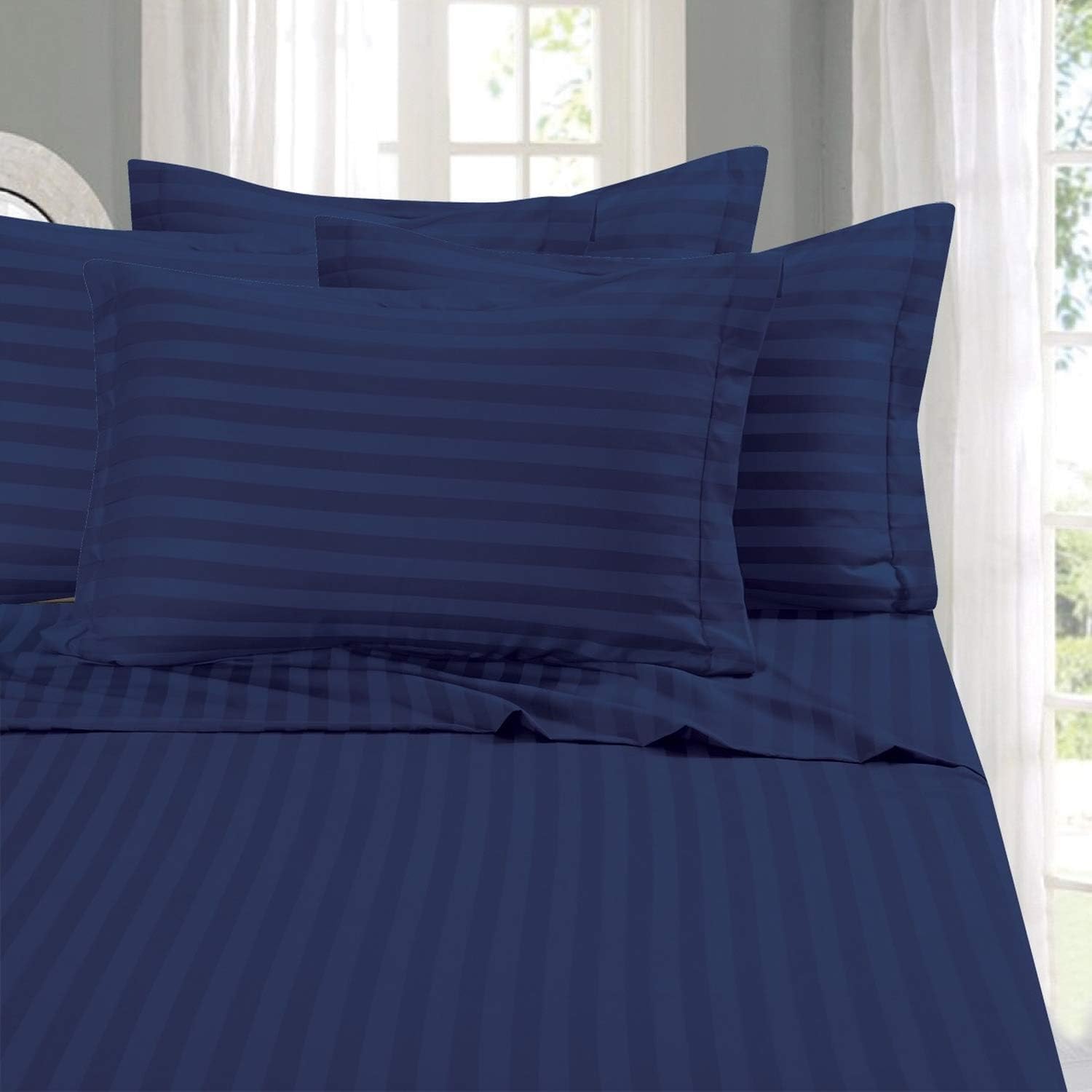 DualWeave Satin Navy Blue Sheet Set