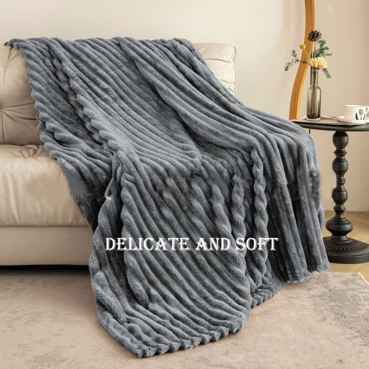 Fleece Bumblebee Grey Blanket