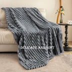 Fleece Bumblebee Grey Blanket