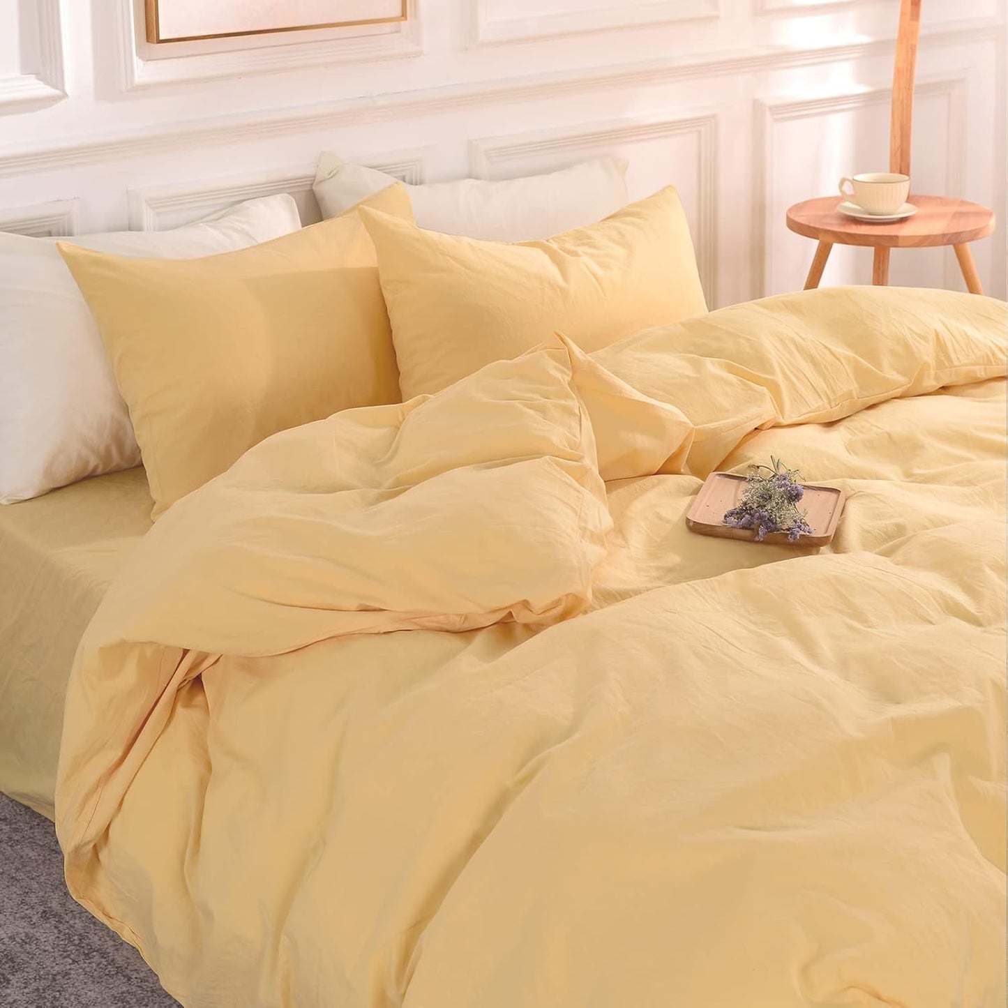 Apricot Yellow On Cloud Bed Set