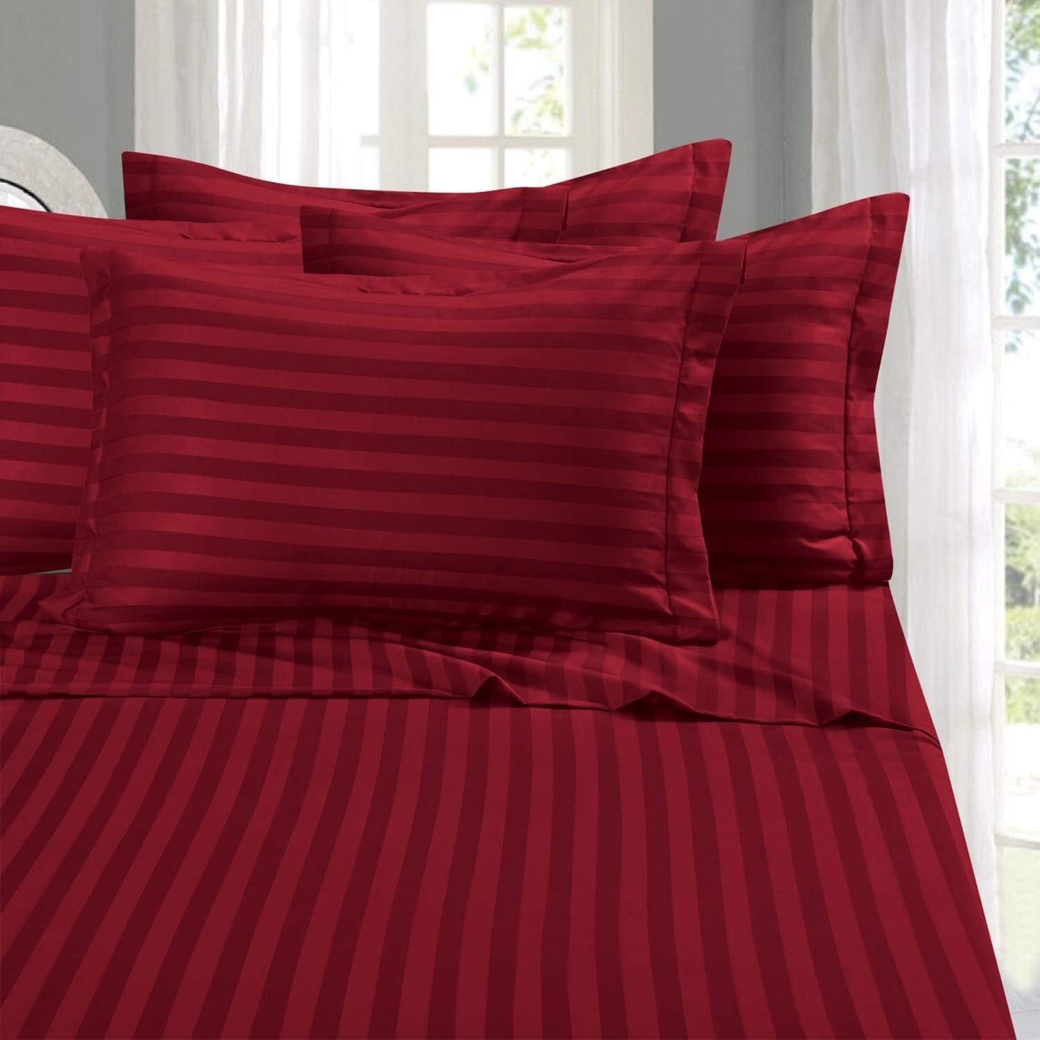 DualWeave Satin Burgandy Sheet Set