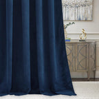 Jaguar Navy Blue Velvet Curtains
