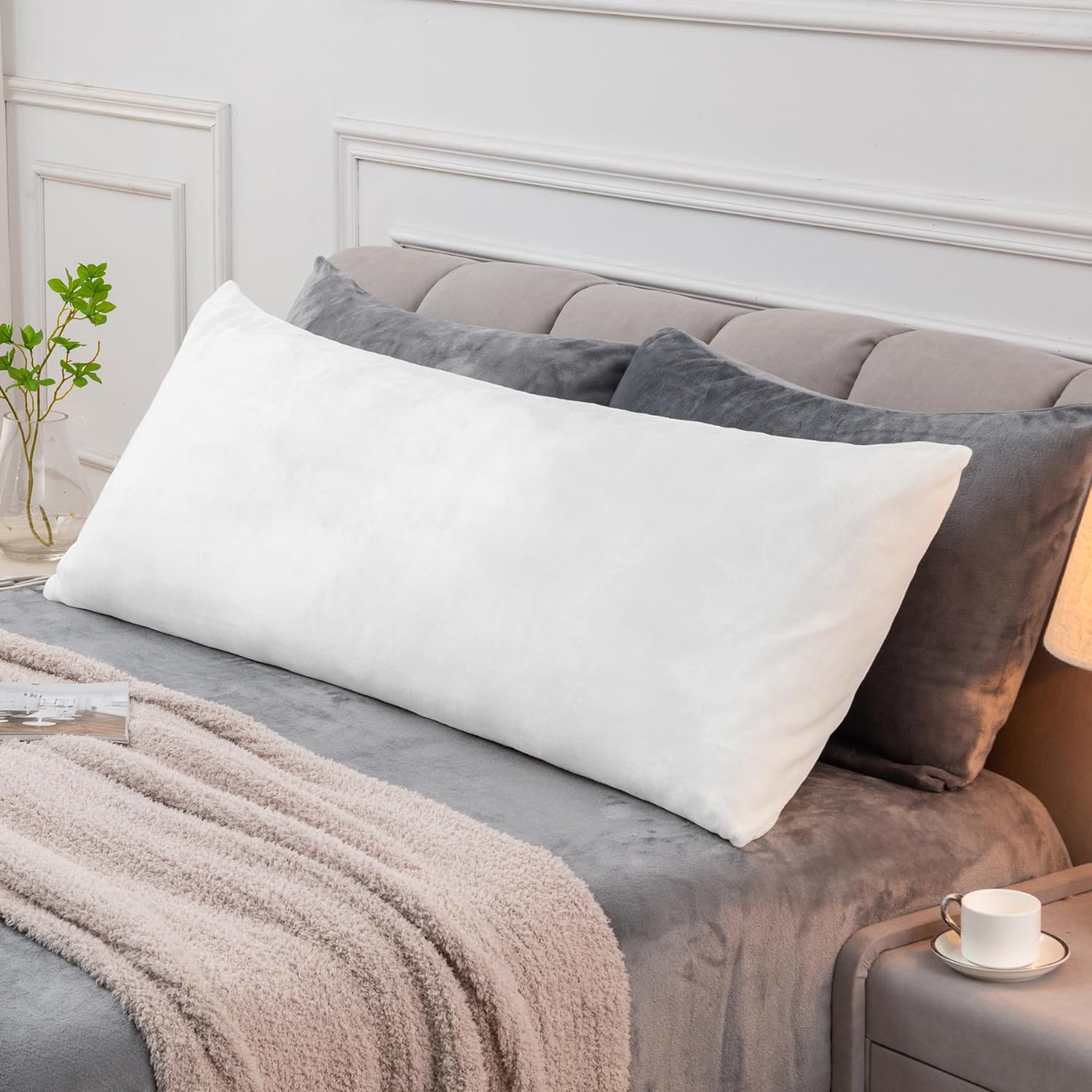 White Fleece Body Pillow