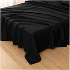 Poly Cotton Black Flat Sheet